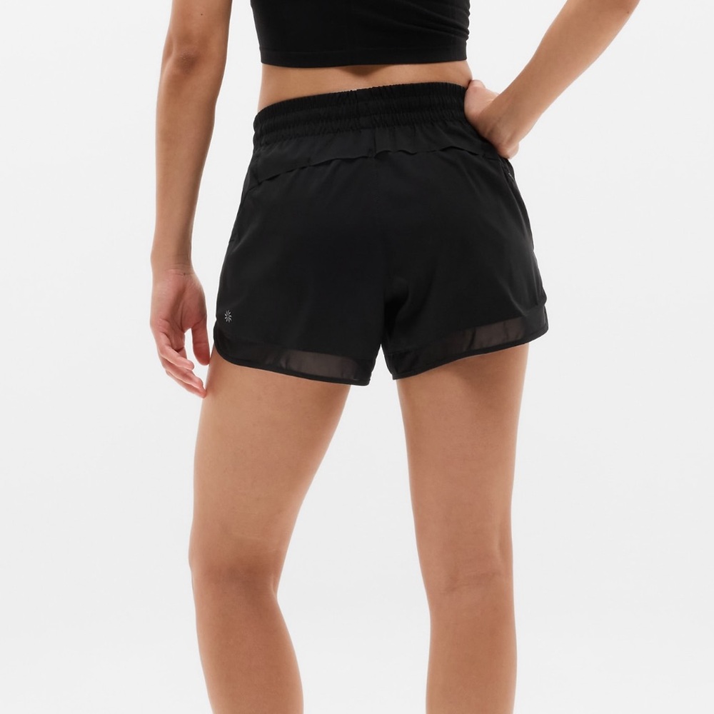 Athleta Mesh Racer 4”Women's Shorts - Black - Picture 6 of 11